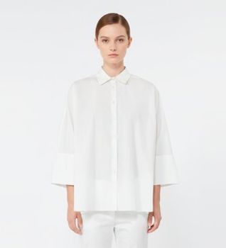 Weekend Max Mara para mujer. 2615111112600 Camisa Hudson blanco (42), Casual, Algodón, Manga corta
