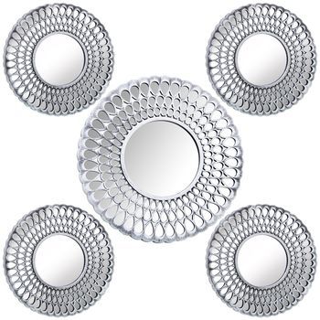 Set 5 Apliques Plateados