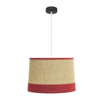 FABRILAMP Lampara de techo Colgante modelo Tietar con detalle en rojo