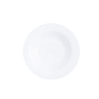 plato hondo vidrio beige 22 cm