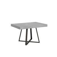 mesa extensible 90x130390 cm abbraccio cemento patas antracita