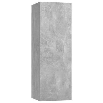 Mueble Para Tv Madera Contrachapada Gris Hormigón 30,5x30x90 Cm