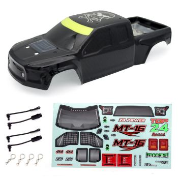 ZD Racing MT16 1/16 piezas de coche RC carcasa de PVC con hoja de pegatinas modelos de vehículos accesorios de repuesto