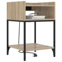 pack 2 uds mesita de noche  armario de noche  mesa de noche con estante roble sonoma 40 x 40 x 61 cm