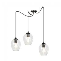 lampara colgante maranto transparente 3 luces