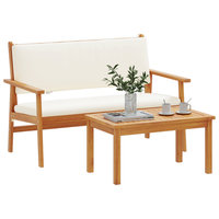 set de sofa de jardin 4 pzas con cojines madera maciza acacia cfw443768