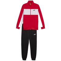 puma chaqueta deporte ensemble de survetement poly colorblock rouge para hombre