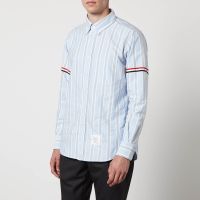 thom browne straight fit striped oxford striped shirt - 3l