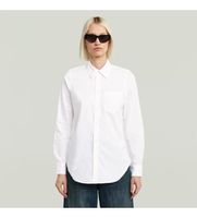 g-star para mujer d27115-d321-110 camisa slim poplin long sleeve blanco xs casual manga larga algodon organico sostenible