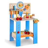 conjunto de herramientas de madera para ninos 62 piezas - taller educativo tekmaquinas