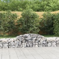 cestas de gaviones 3 piezas  gavion para piedras  gavion decorativo forma de arco hierro 300x50x4060 cm cfw193916