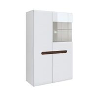 vitrina baja 2 puertas con led estratificado blanco