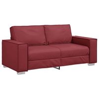 sofa de dos plazas rojo vino 180 cm cuero sintetico vidaxl