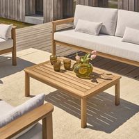 mesa de centro de jardin de teca maciza
