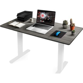 Tablero De Escritorio, Medidas 160 X 60 X 1,9 Cm, Casa U Oficina, Color Gris - Duronic Tt160 Gy