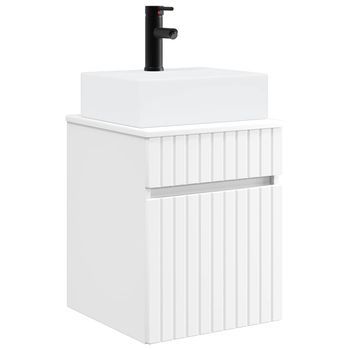 Vanidad Con Lavabo De Pared Blanco 39 X 41 X 62,5 Cm Vidaxl
