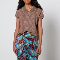 vivienne westwood cotton-jacquard polo shirt - s