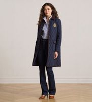 lauren ralph lauren para mujer 297p18059004 chaqueta con ribete de pana y escudo marino l casual poliester reciclado