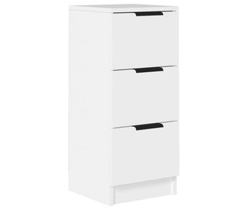 Vidaxl aparador de madera contrachapada blanco 30x30x70 cm