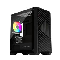 caja pc gaming keep out xc-220 glass micro-atx vidrio templado argb negro
