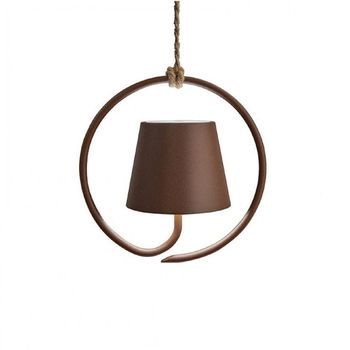 Lámpara Colgante Led Recargable Y Regulable Poldina Corten