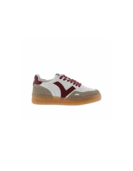 Zapatillas Victoria Seúl Efecto Piel & Serraje Mujer Rojo