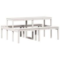 mesa de picnic  mesa de camping  mesa de jardin madera maciza de pino blanco 160x134x75 cm