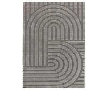 Alfombra con relieve de estilo escandinavo en gris snowy, 80x150 cm - atticgo