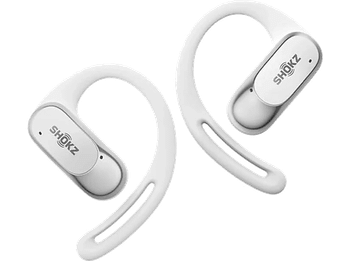 Auriculares conducción de aire - Shokz OpenFit Air, Intraurales, Bluetooth, IP54, 28h Autonomía, Blanco