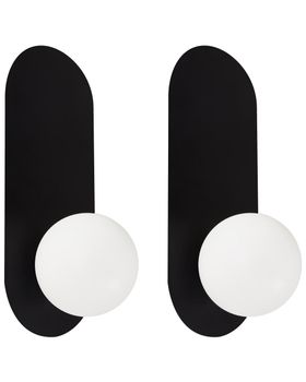Conjunto de 2 lámparas de pared  negro