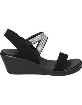 Sandalias Skechers 33218-blk Negro Para Mujer 39