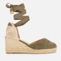 castaner womens carina 6 canvas espadrilles - olive - uk 4