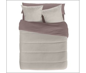 Naturals - edredón bicolor cama 90 - microfibra poliéster - 300 gr - fabricado en españa - topo/l.198 piedra