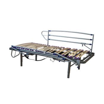 Cama Articulada Geriatrica De Hospital Electrica Con Patas Regulables Y Barandillas - 90 Cm X 190 Cm