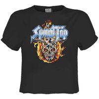 amplified clothing camiseta skull and flames para mujer