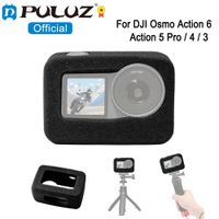 puluz funda protectora de espuma de alta densidad para camara dji osmo action 6  action 5 pro  action 4  action 3 reduce el ruido del viento