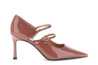 salon de charol con doble hebilla antique pink
