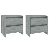mesita noche 2 uds madera ingenieria gris sonoma 45x345x445cm vidaxl