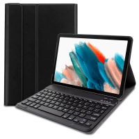 cool funda polipiel negra con teclado bluetooth para samsung galaxy tab a8 x200x205 105