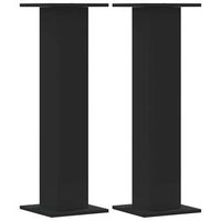 soportes de plantas 2 uds madera ingenieria negro 30x30x95 cm vidaxl