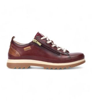 Pikolinos para mujer. W3W-6979 Zapatillas de piel Vigo marrón (36), Plano, Cordones, Casual