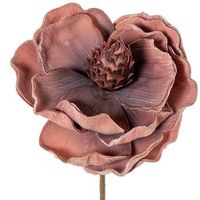 set 6 flores artificiales coral