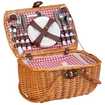 Cesta de picnic rojo 40x28x22