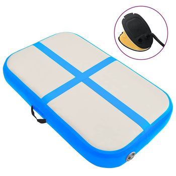 Esterilla Inflable De Gimnasia Con Bomba Pvc Azul 60x100x20 Cm Vidaxl