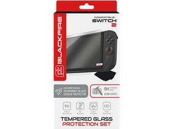 Protector Pantalla Nintendo Switch 2 - Ardistel Blackfire Tempered glass screen protector 9H, Transparente