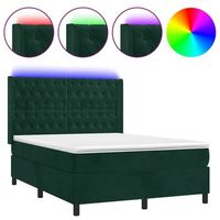 cama tapizada 193x147x128 cm terciopelo - verde