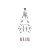 lampara colgante rose 6 luces