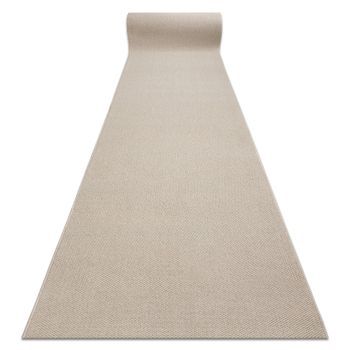 Alfombra De Pasillo Casablanca Loom Crema, Lazo, Suave Interior Y Exte 80x320 Cm