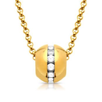 Colgante de acero inoxidable chapado en oro incl. cadena