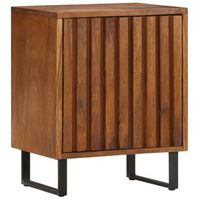 mesita de noche con una puerta madera maciza de mango 40x30x50 cm 1402120